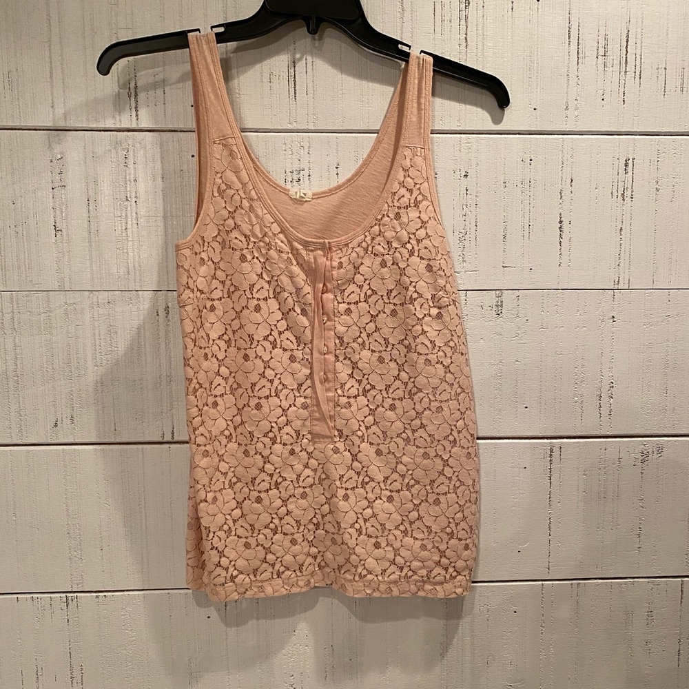 J. Crew lace tank top